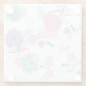 Origami Paper Crans and Blume Glass Untersetzer (Rückseite)