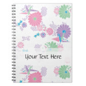 Origami Paper Crans und Blume Custom Notebook Notizblock (Vorderseite)