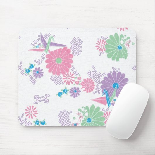 Origami Paper Crans und Blume Mousepad (Mit Mouse)