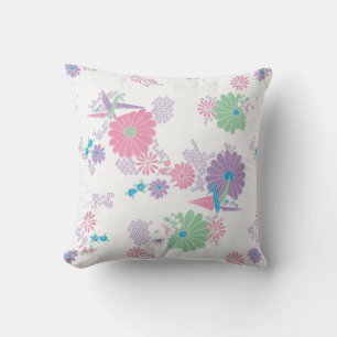 Origami Paper Crans und Blume Square Pillow Kissen