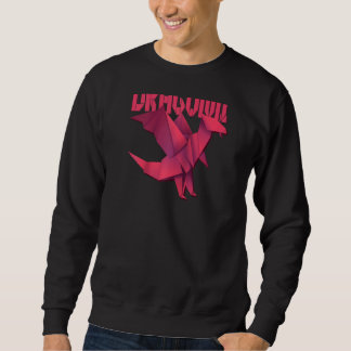 Origami Paper Dragon - Origami Polygon Japanisch f Sweatshirt