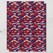 Origami-Papiere der Camouflage in Rot und Blau (Vorne/Hinten)