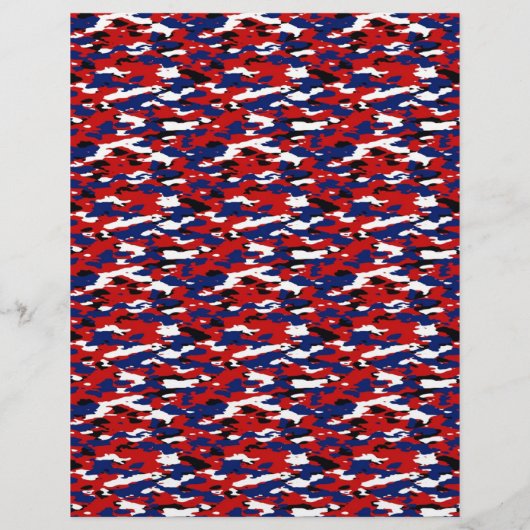 Origami-Papiere der Camouflage in Rot und Blau (Rückseite)