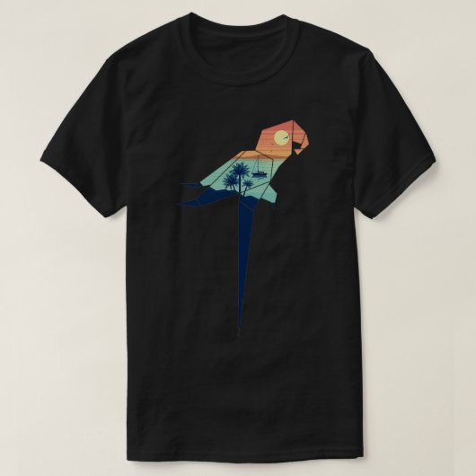 Origami Parrot Reise mit dem Schiff T-Shirt (Design vorne)