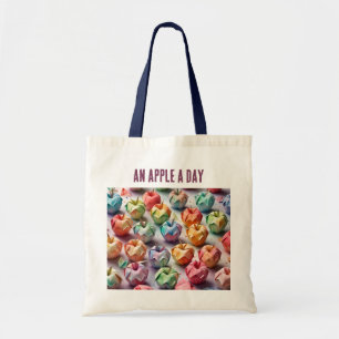 Origami Pattern - Ein Apple am Tag Tragetasche