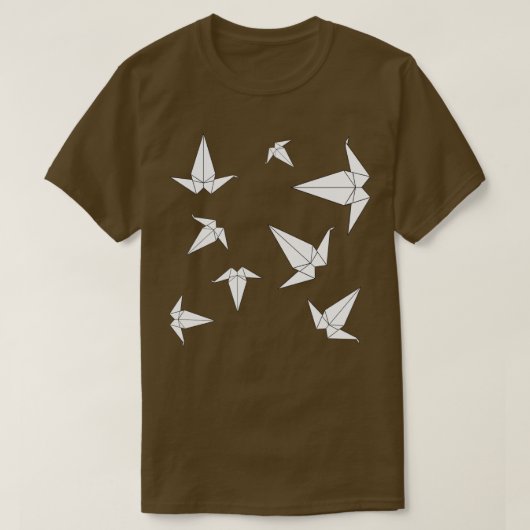 Origami Peace Cranes Mint T-Shirt (Design vorne)
