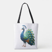 Origami Peacock T-shirt women's Tasche (Rückseite)