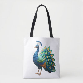 Origami-Pfau-T-Shirt Damen Tasche