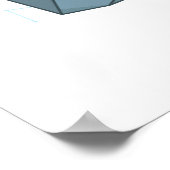 Origami Pinguin als Papierform Poster (Ecke)