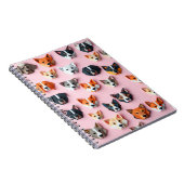 Origami pink Dog patterned - back to school Notizblock (Rechte Seite)