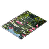 Origami Pink Flamingo Zurück zur Schule Notizblock (Linke Seite)