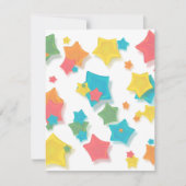 Origami Rainbow Stars Einladung (Vorderseite)
