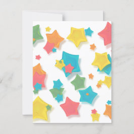 Origami Rainbow Stars Einladung