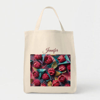 Origami Raspberry Acrylic Pink Personalisiert Tragetasche