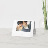 Origami Red Paper Cranes & Branches Foto Hochzeit Dankeskarte (Rückseite)