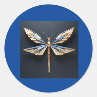 Origami Runder Aufkleber