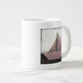Origami Sailboat auf dem Star Design Paper Jumbo-Tasse (Vorderseite Rechts)