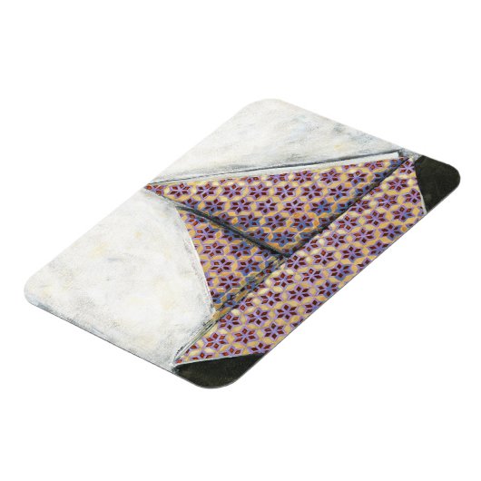 Origami Sailboat auf dem Star Design Paper Magnet (Linke Seite)