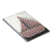 Origami Sailboat auf dem Star Design Paper Notizblock (Rechte Seite)