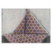 Origami Sailboat auf dem Star Design Paper Schneidebrett (Vorderseite)