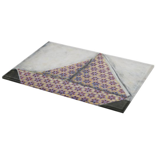 Origami Sailboat auf dem Star Design Paper Schneidebrett (Ecke)