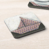 Origami Sailboat auf dem Star Design Paper Untersetzer (Linke Seite)