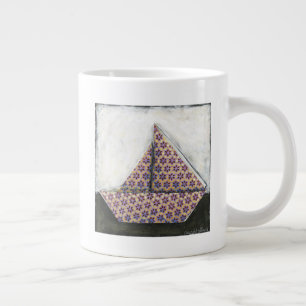 Origami Sailboat auf Star Design Paper Jumbo-Tasse