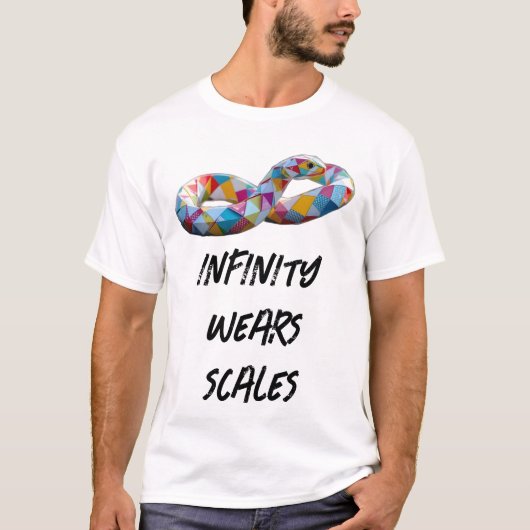 Origami-Schlangensymbol der Unendlichkeit T-Shirt (Vorderseite)