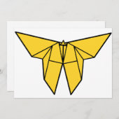 Origami Schmetterlings-Einladungen Einladung (Vorne/Hinten)