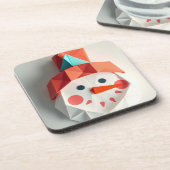 Origami-Schneegesicht Getränkeuntersetzer (Linke Seite)