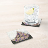 Origami Segelboot auf Stern-Entwurfs-Papier Rechteckiger Pappuntersetzer (Vor Ort)