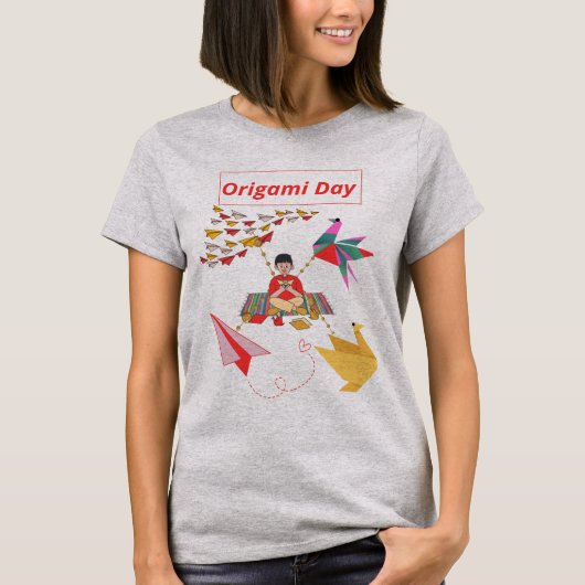 Origami-Seite eines Tages T-Shirt (Vorderseite)