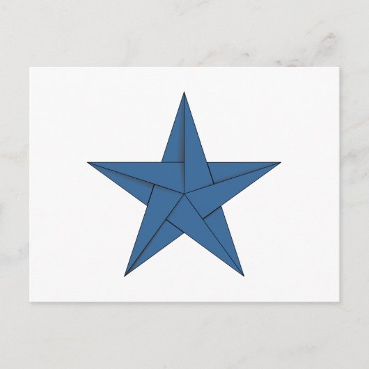 Origami Star - Blau Postkarte (Vorderseite)