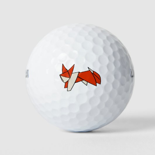 Origami Textured Gemustert Fox Golfball (Vorderseite)