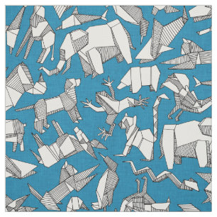 Origami-Tier Götzenblau Stoff