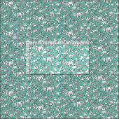 origami tierische ditsy Minze Stoff (Kachel)