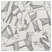 origami tierische ditsy Perle Stoff (Nahaufnahme)