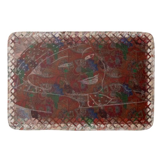 Origami Traditional Asian Motif Badematte (Vorderseite)