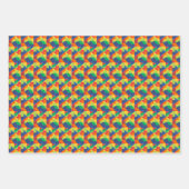 Origami Triangle Abstraktes Farbmuster Geschenkpapier Set (Vorderseite 3)