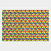 Origami Triangle Abstraktes Farbmuster Geschenkpapier Set (Vorderseite 2)