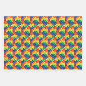 Origami Triangle Abstraktes Farbmuster Geschenkpapier Set (Vorderseite)