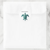 Origami Turtle Beach Art Runder Aufkleber (Tasche)