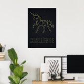 Origami unicorn Pferdebestätigung Plakat Herausfor (Heimbüro)
