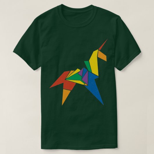 Origami Unicorn Replicant LGBT T-Shirt (Design vorne)