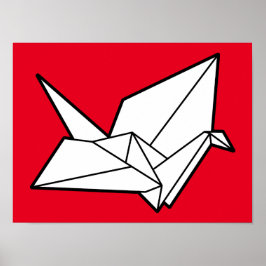 Origami-Vogel  16 x 12 Poster
