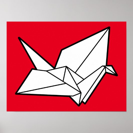 Origami-Vogel 16 x 12 Poster (Vorne)