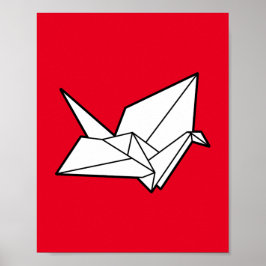 Origami-Vogel Poster