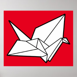 Origami-Vogel Poster