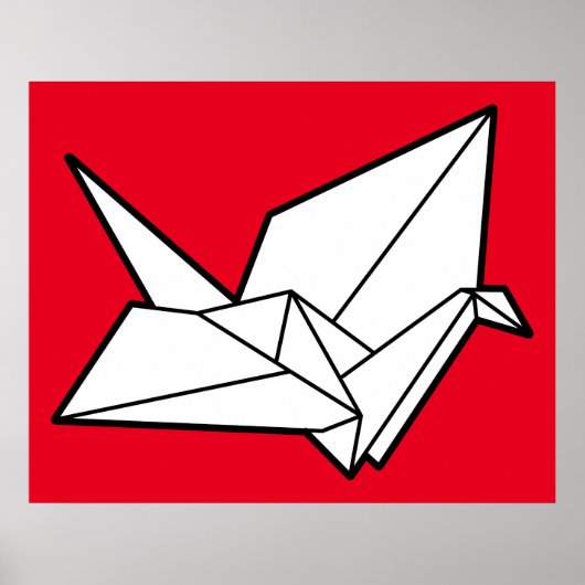 Origami-Vogel Poster (Vorne)