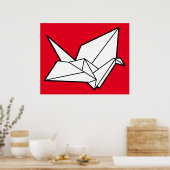Origami-Vogel Poster (Küche)